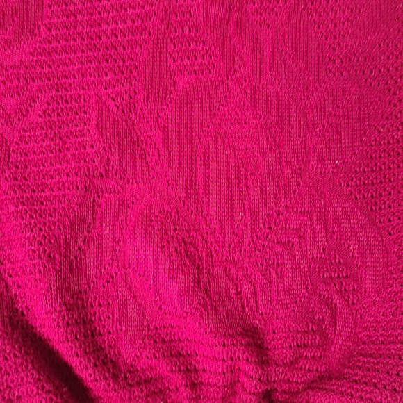 Pink Vintage 80s 90s Retro Knit Sweater Vest Short Sleeve Sweater Top - Picture 4 of 6